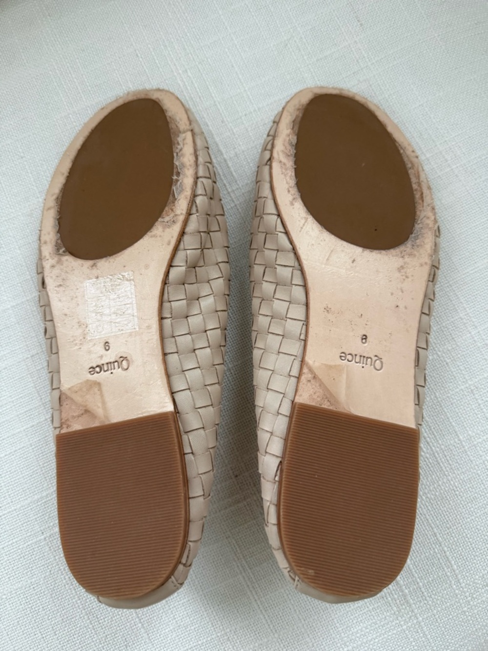 Quince Beige Woven Ballet Flats - Picture 4 of 5